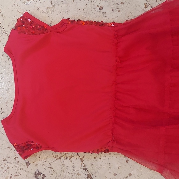 Wonder Nation Holiday Red Girls Dress Size 6/6X - Picture 6 of 7